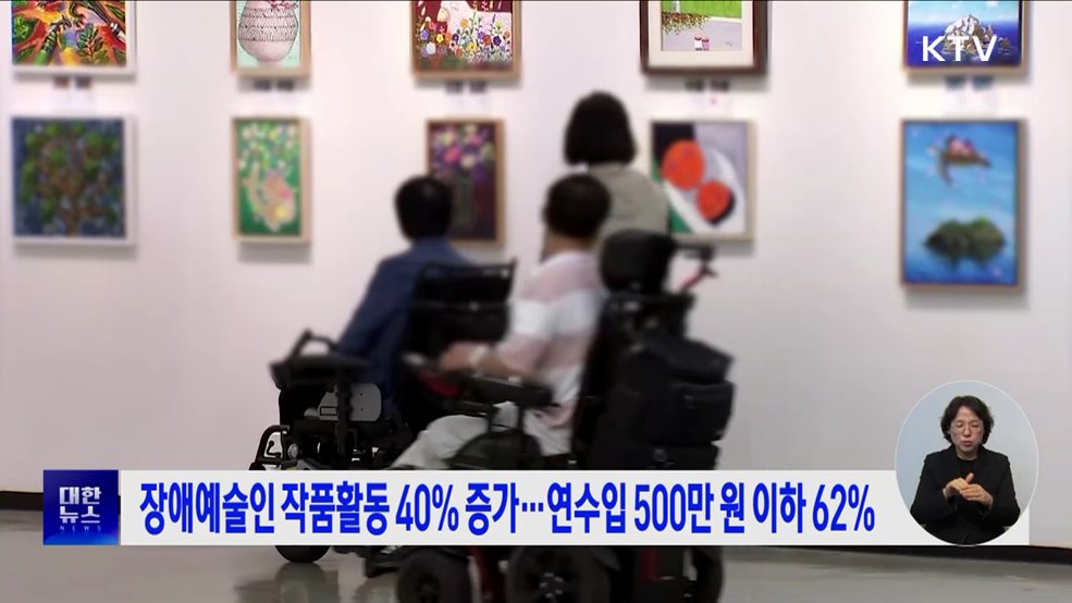 장애예술인 작품활동 40&#37; 증가···연수입 500만원 이하 62&#37;