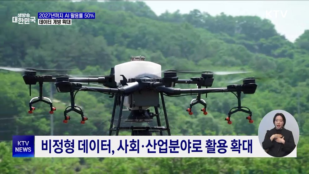 2027년까지 AI 활용률 50&#37;···데이터 개방 확대