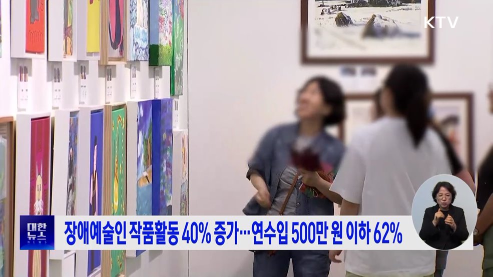 장애예술인 작품활동 40&#37; 증가···연수입 500만원 이하 62&#37;