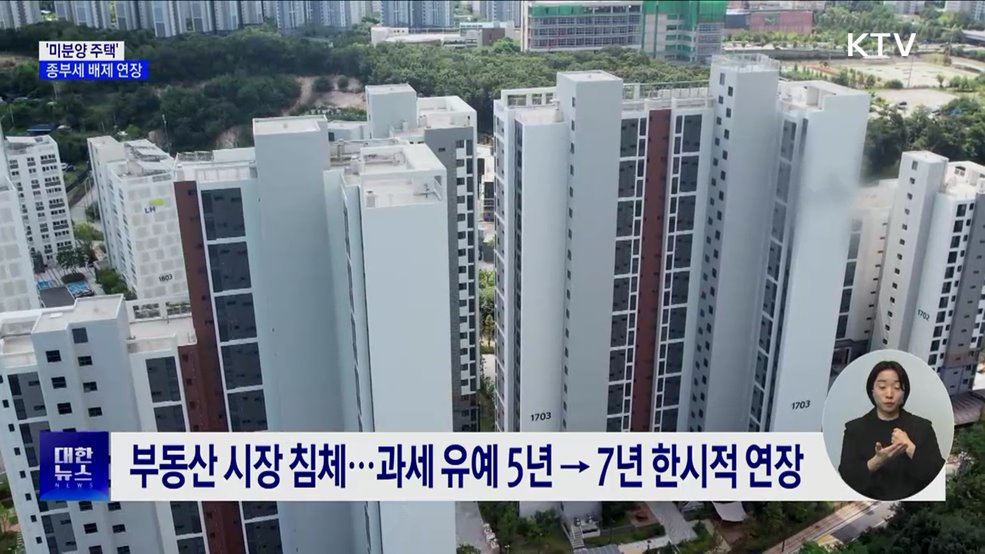 &#39;미분양 주택&#39; 종부세 배제기간 연장···R&#38;D 세액공제 확대