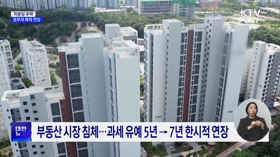 &#39;미분양 주택&#39; 종부세 배제기간 연장···R&#38;D 세액공제 확대