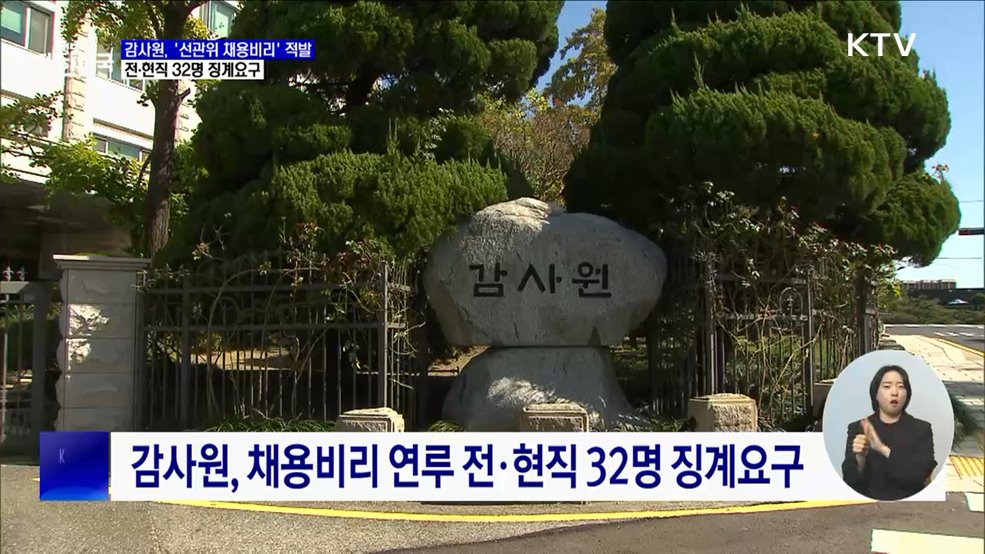 감사원, &#39;선관위 채용비리&#39; 적발···32명 징계요구