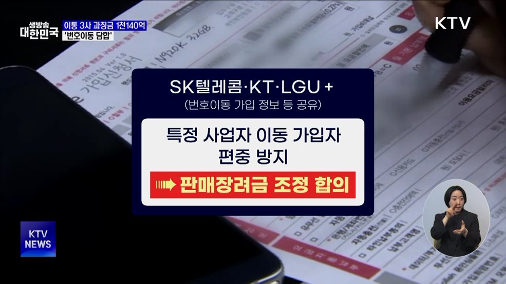 공정위, &#39;번호이동 담합&#39; 이통 3사에 과징금 1천140억