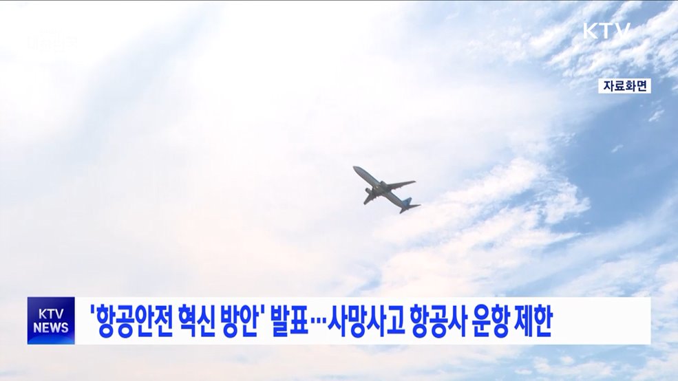 &#39;항공안전 혁신 방안&#39;···사망사고 항공사 운항 제한