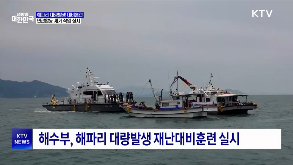 해수부, &#39;해파리 대량발생&#39; 대비 훈련 실시
