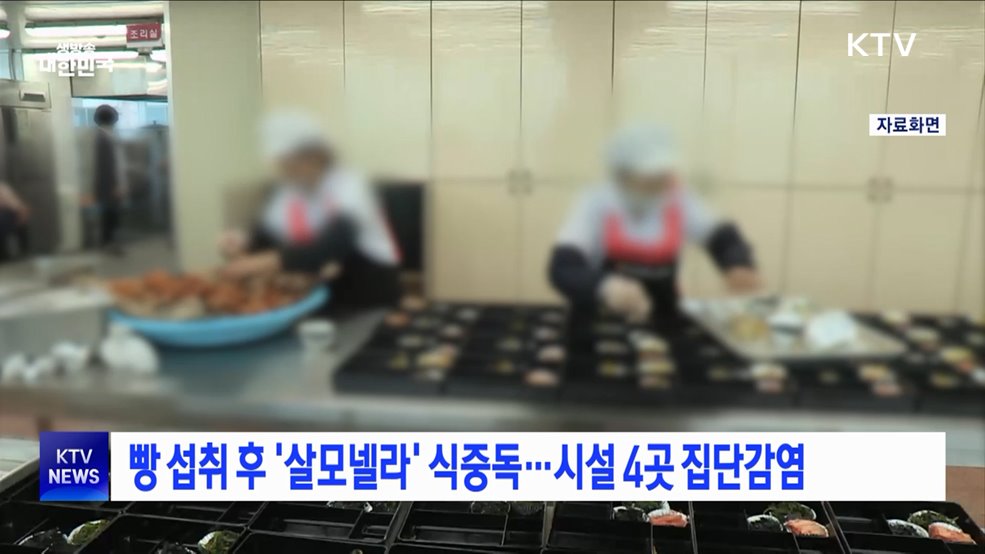빵 섭취 후 &#39;살모넬라&#39; 식중독···시설 4곳 집단감염