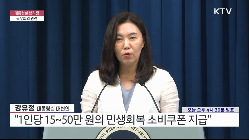 대통령실 브리핑 - 국무회의 관련 (25. 06. 19. 16시)