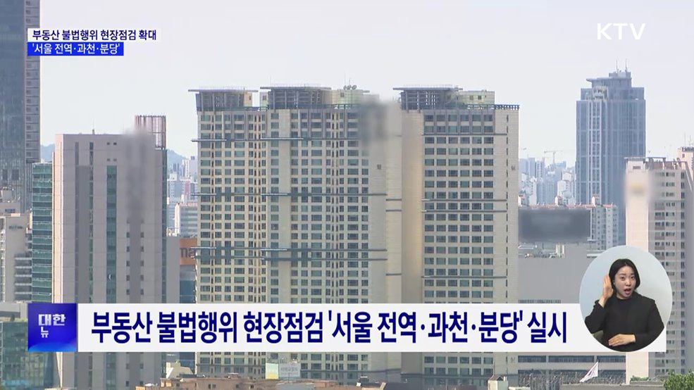 부동산 불법행위 현장점검 확대···&#39;서울 전역·과천·분당&#39;