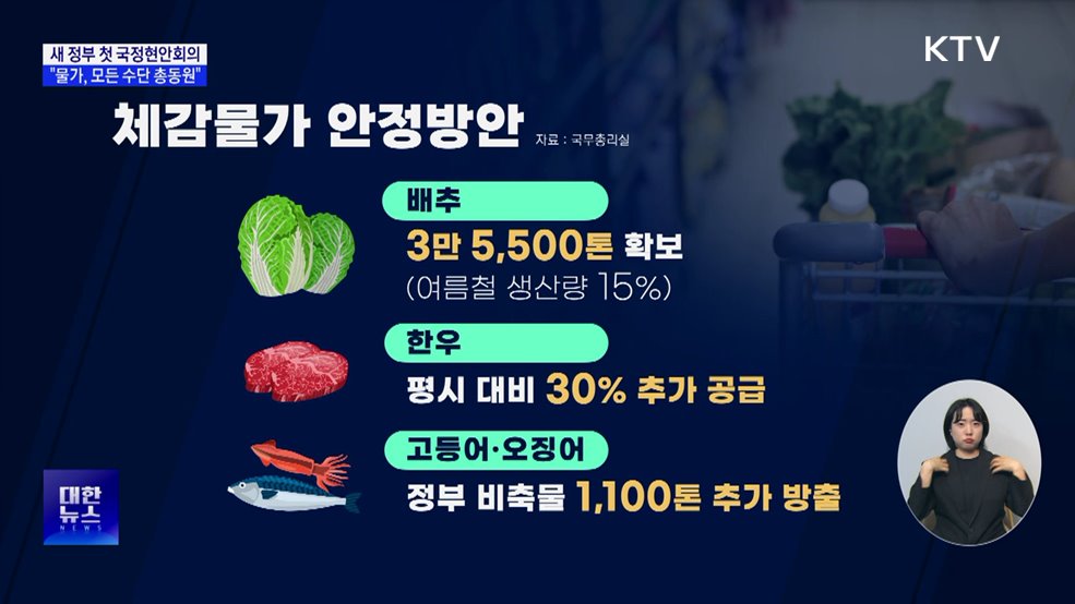 새 정부 첫 국정현안회의···&#34;물가, 모든 수단 총동원&#34;