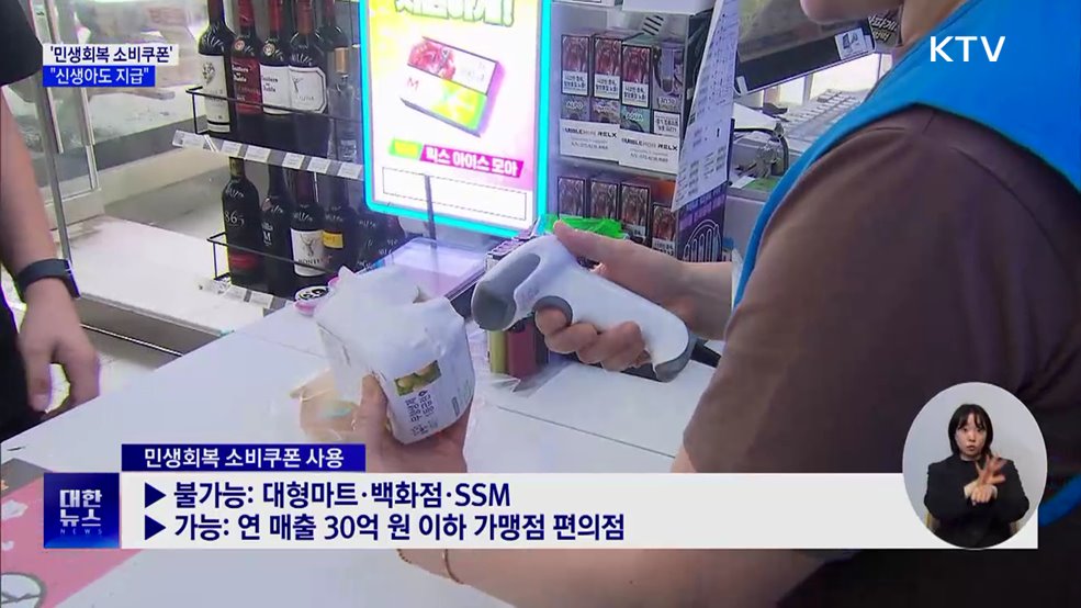 &#39;민생회복 소비쿠폰&#39; 21일부터 지급···신생아도 수령 가능