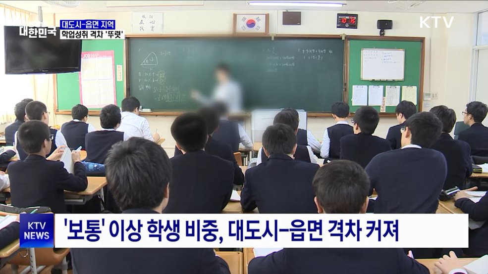 대도시-읍면 지역, 중·고생 학업성취 격차 &#39;뚜렷&#39;