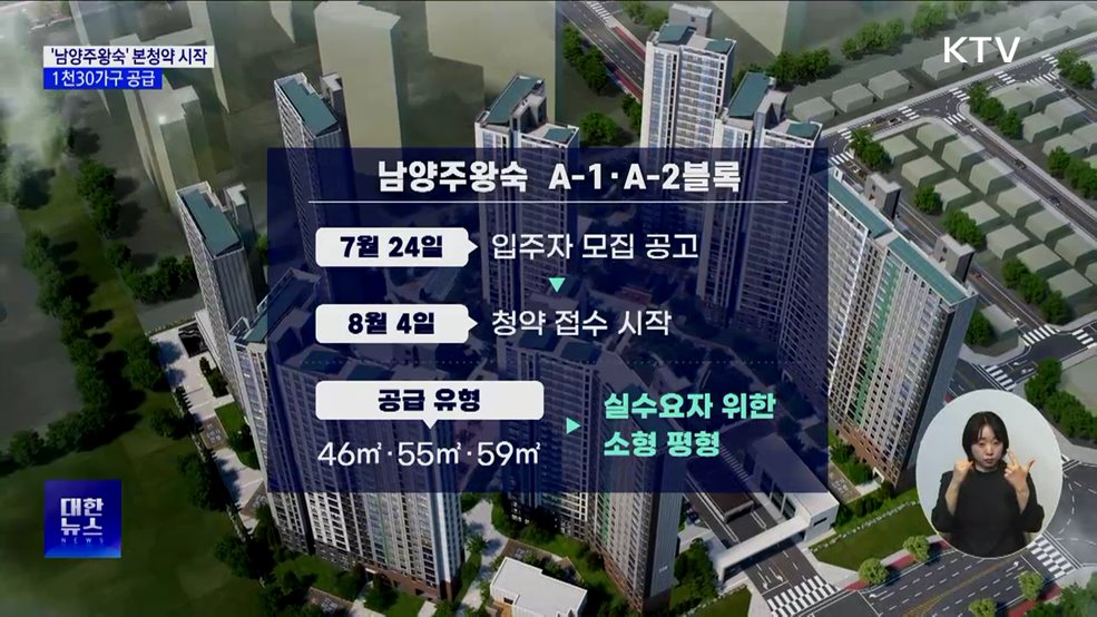 3기 신도시 &#39;남양주왕숙&#39; 본청약 시작···1천30가구 공급