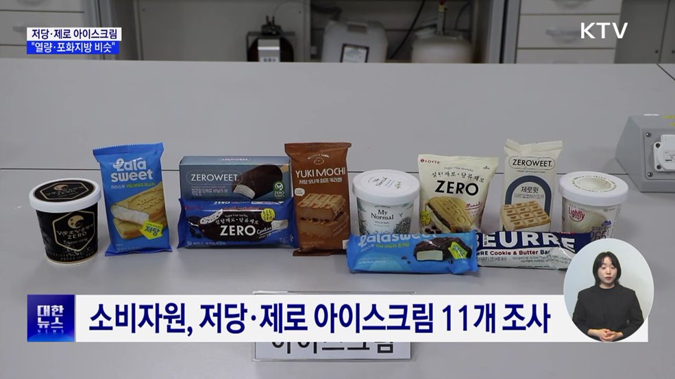 저당 아이스크림의 배신···&#34;열량·포화지방 비슷&#34;