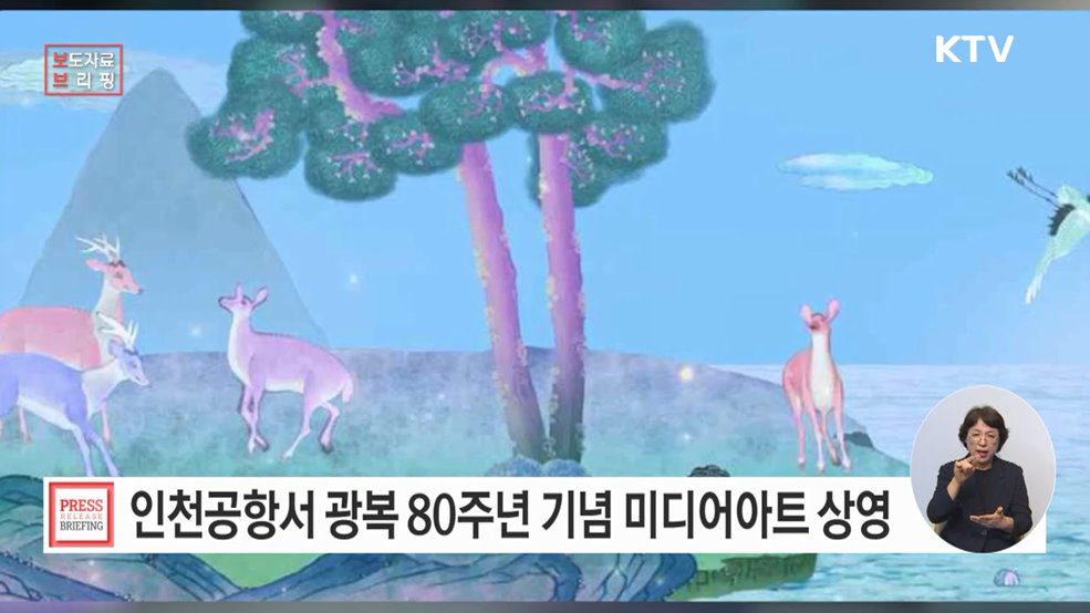 광복 80주년 맞아 인천공항에서 '광복, 팔순잔치' 미디어아트 신규 상영