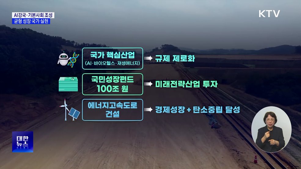 'AI강국 도약·기본사회 조성'···균형 성장 국가 실현