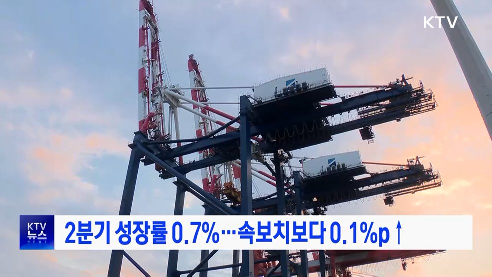 2분기 성장률 0.7&#37;···속보치보다 0.1&#37;p ↑