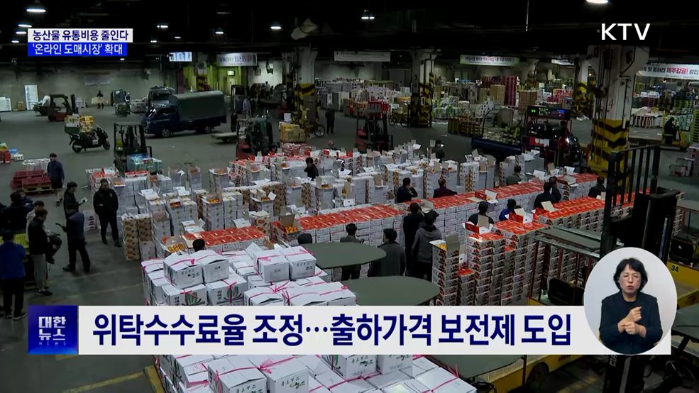 농산물 유통비용 10% 낮춘다···온라인 도매시장 확대