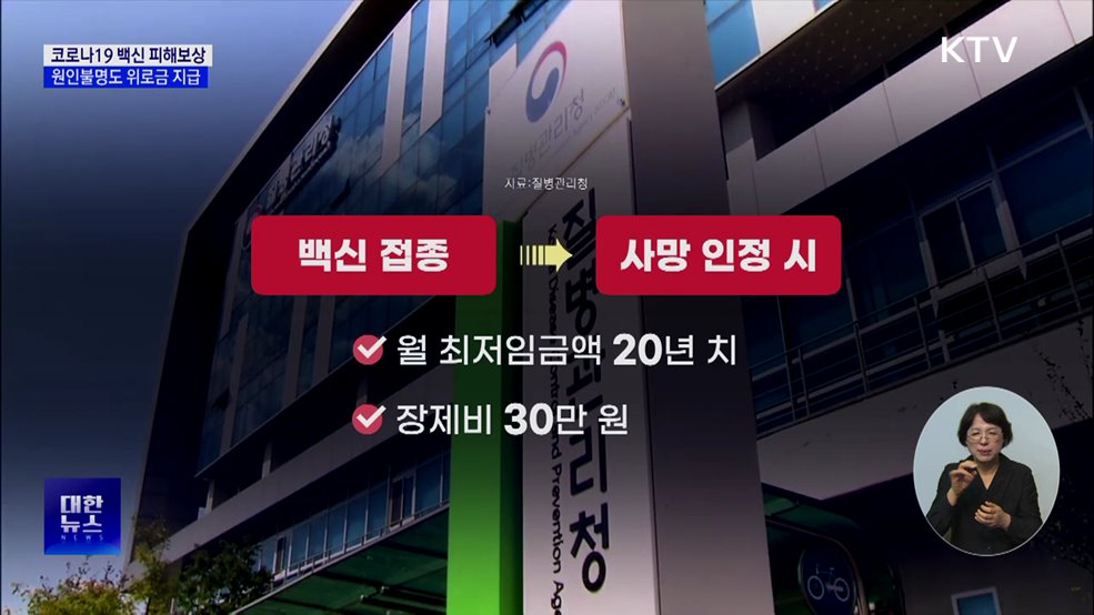 코로나19 백신 피해보상···&#39;원인불명&#39;도 위로금 지급