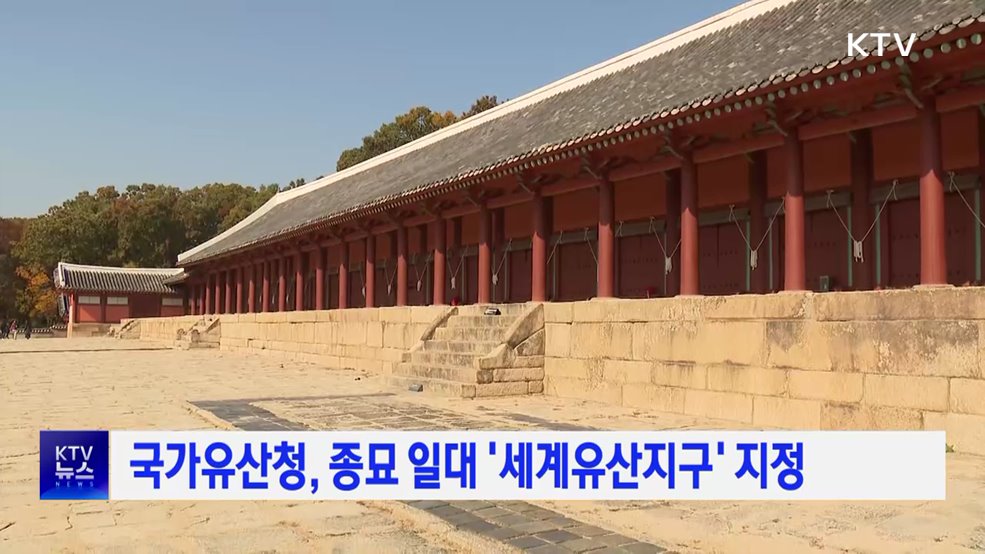 국가유산청, 종묘 일대 &#39;세계유산지구&#39; 지정