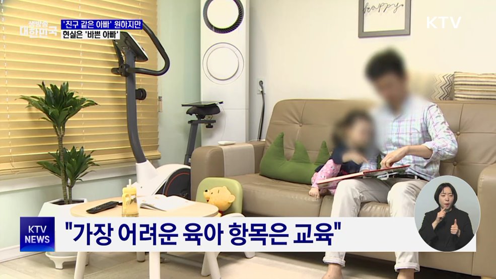 &#39;친구 같은 아빠&#39; 원하지만···현실은 &#39;바쁜 아빠&#39;