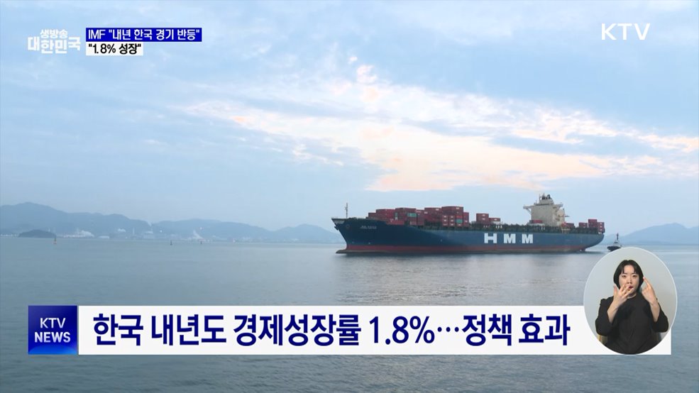 IMF "한국, 내년 하반기부터 회복···뚜렷한 반등"