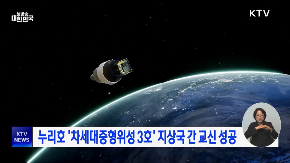 누리호 '차세대중형위성 3호' 지상국 간 교신 성공