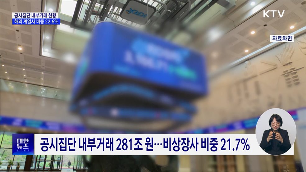 공시집단 내부거래 현황 공개···해외 계열사 비중 22.6%