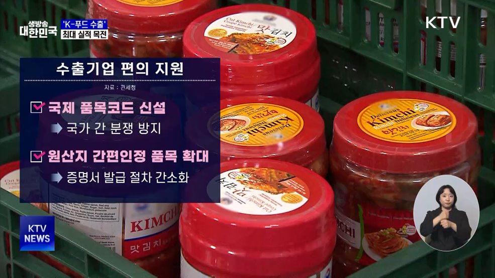 'K-푸드 수출' 최대 실적 목전···"전략 수출산업으로 육성"