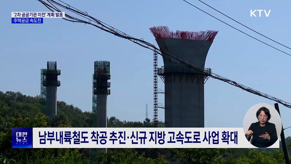 내년 '2차 공공기관 이전' 계획 발표···주택공급 속도전