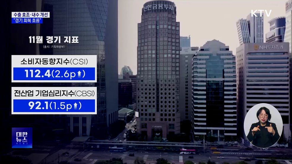 "경기 회복세···수출 호조·내수 개선"