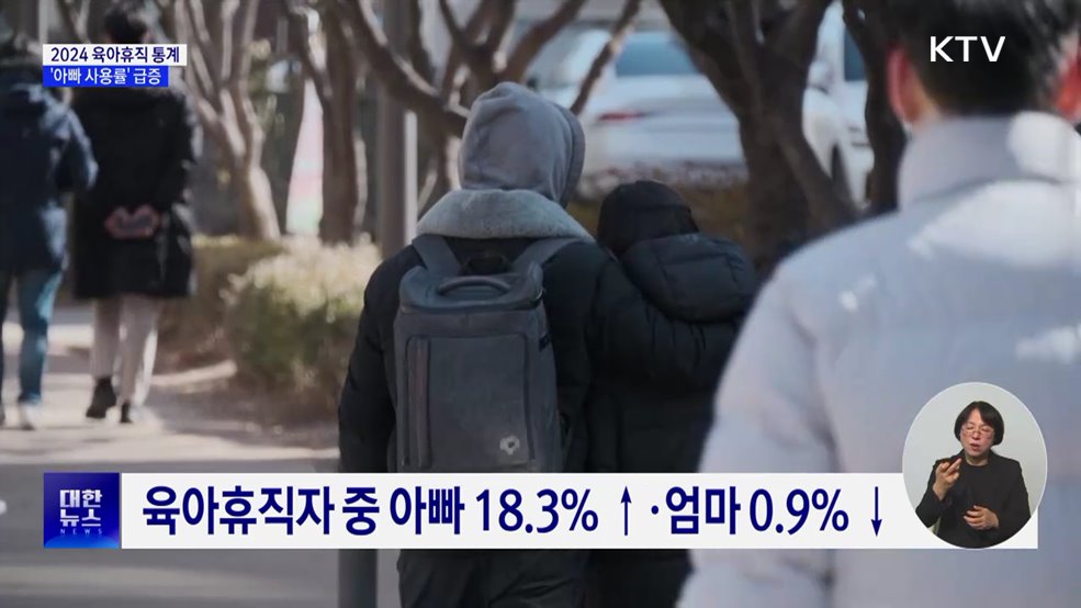 작년 육아휴직자 20만 명 넘어서···'아빠 사용률' 최고