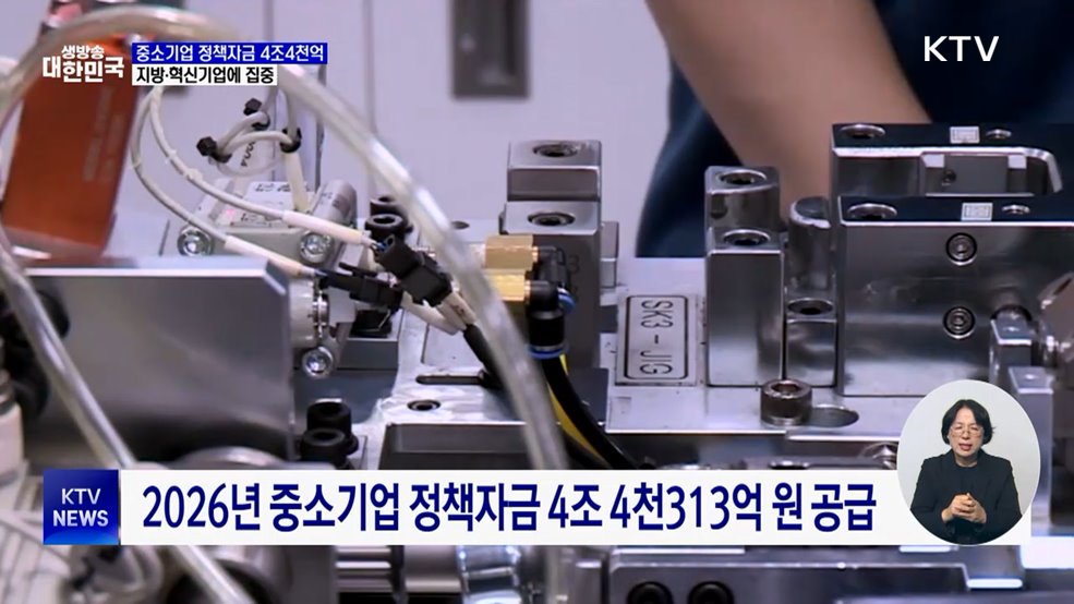 중기 정책자금 4조4천억···지방·혁신기업 집중