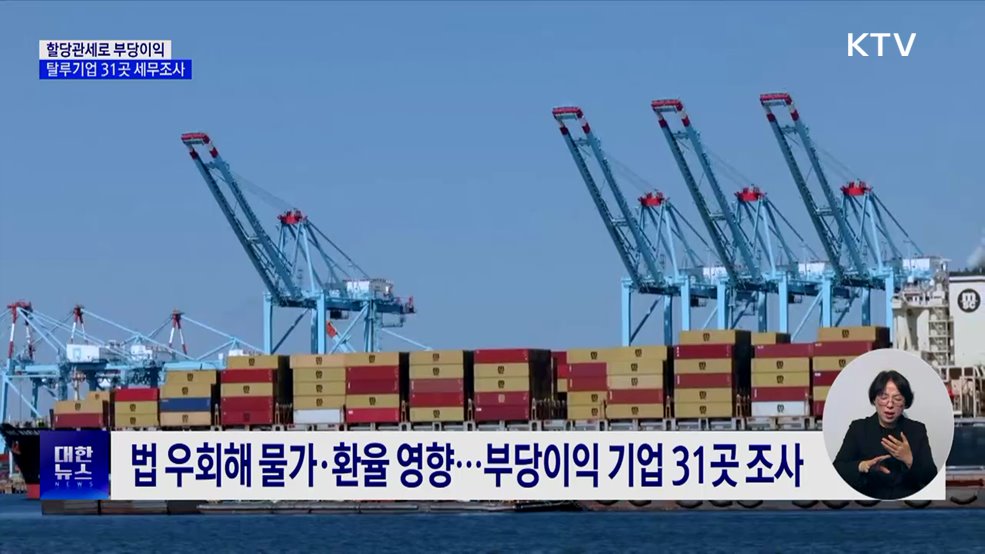 할당관세로 부당이익···탈루기업 31곳 세무조사