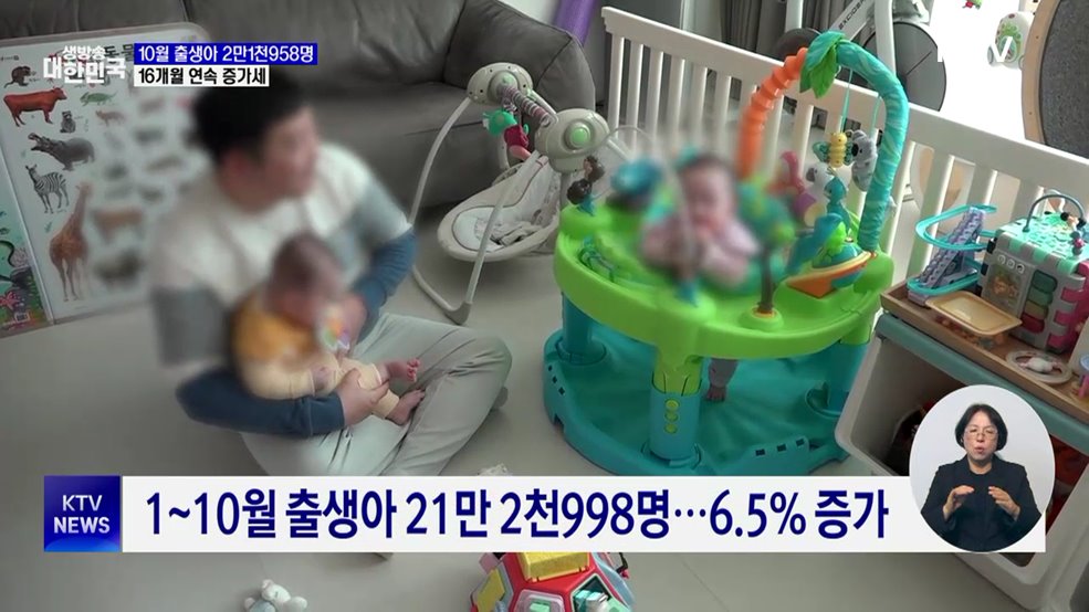 10월 출생아 2만1천958명···16개월째 증가세