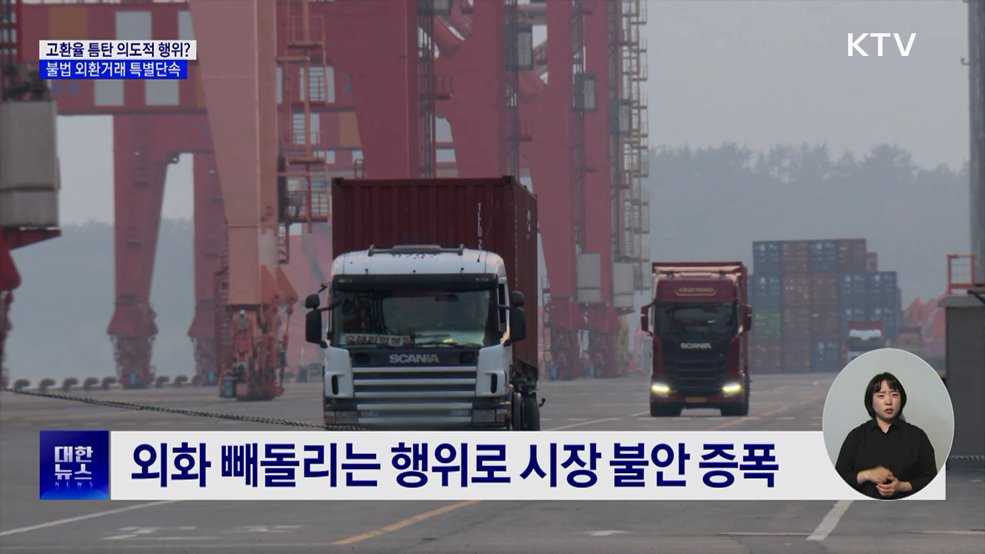 고환율 틈탄 불법 무역·외환거래 특별 단속