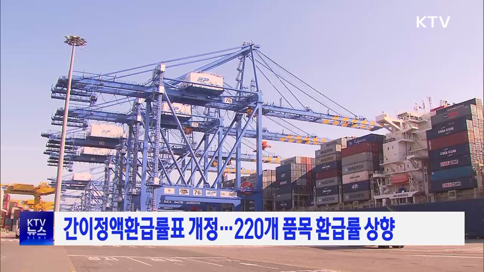 간이정액환급률표 개정···220개 품목 환급률 상향