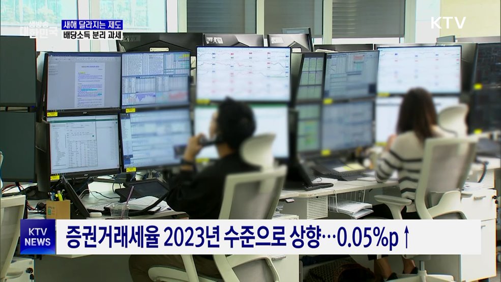 새해 달라지는 세제···배당소득 분리과세