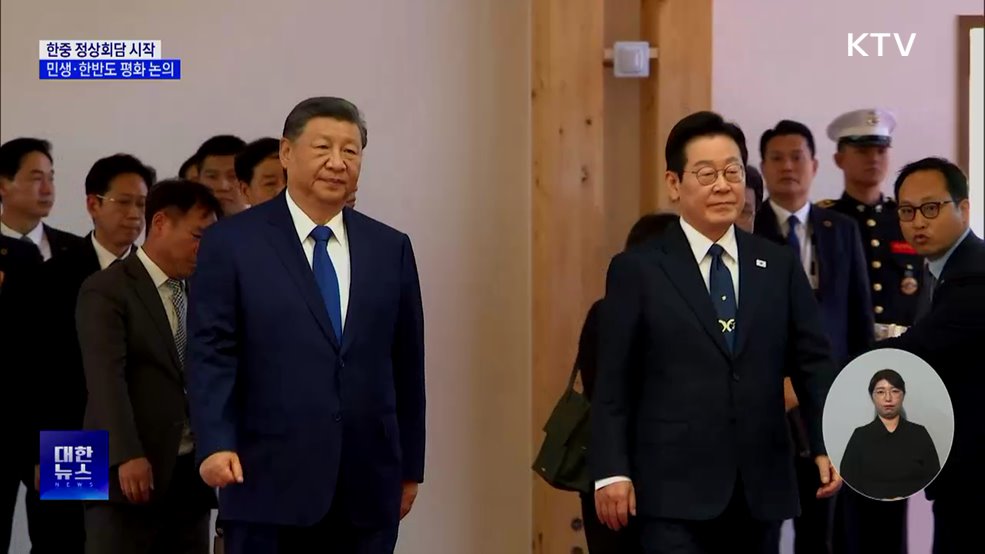 한중 정상회담 시작···민생·한반도 평화 논의