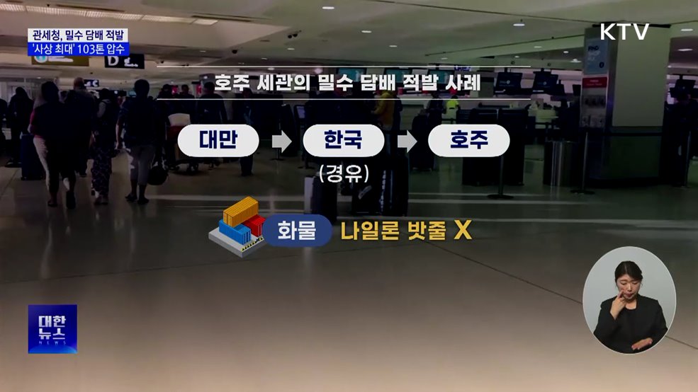 관세청, 국제공조로 밀수 담배 적발···'사상 최대' 103톤 압수