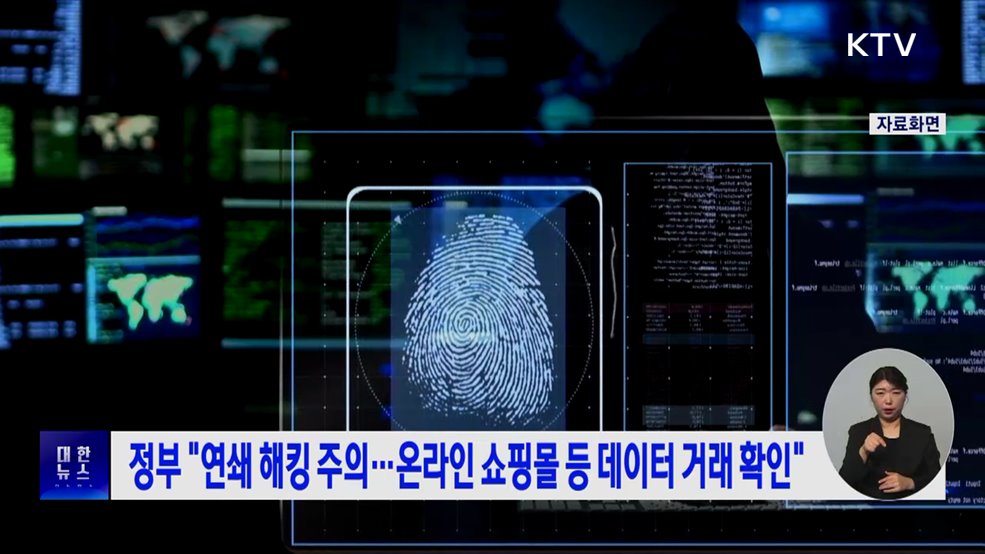 정부 "연쇄 해킹 주의···온라인 쇼핑몰 등 데이터 거래 확인"