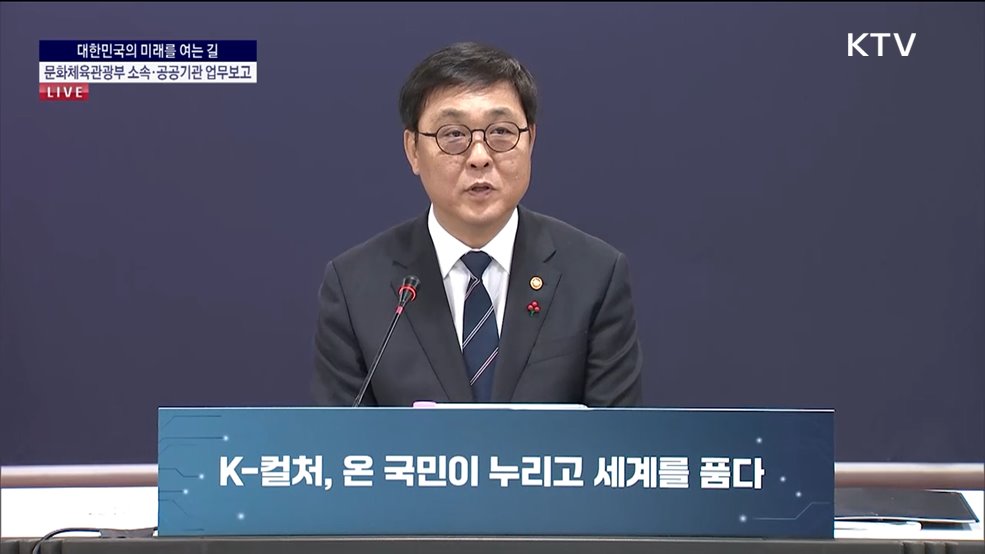 문화체육관광부 소속·공공기관 업무보고