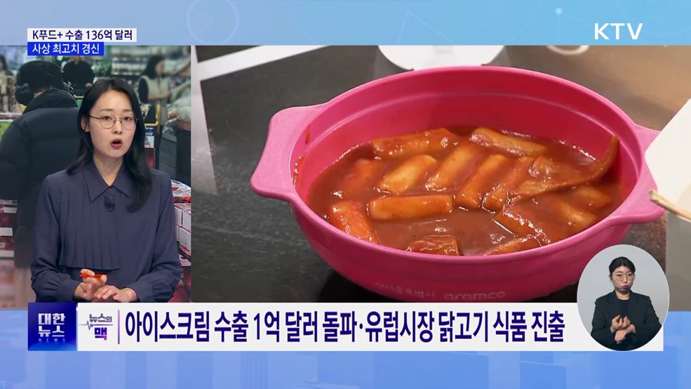 K푸드+ 연간 수출 136억 달러···사상 최고치 경신 [뉴스의 맥]