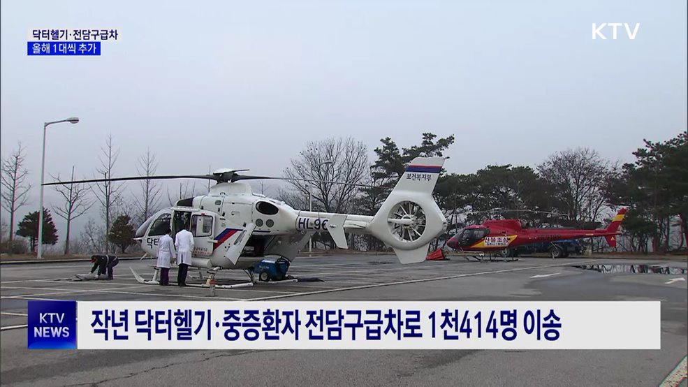 지난해 닥터헬기·전담구급차로 1천414명 살렸다