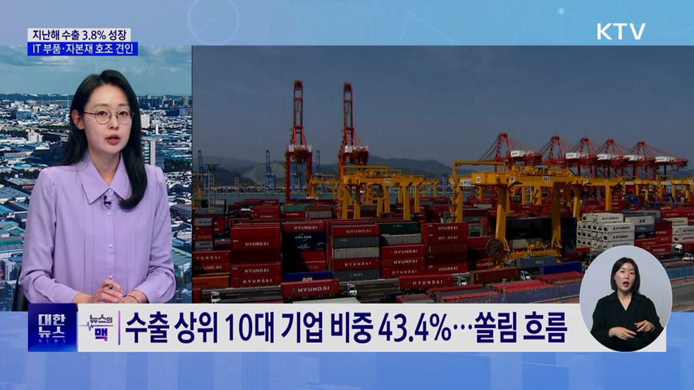 지난해 수출 3.8% 성장···IT 부품·자본재 호조 견인 [뉴스의 맥]