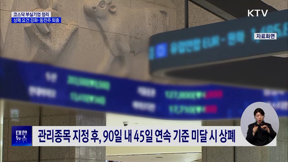 코스닥 상폐 요건 강화···동전주 퇴출