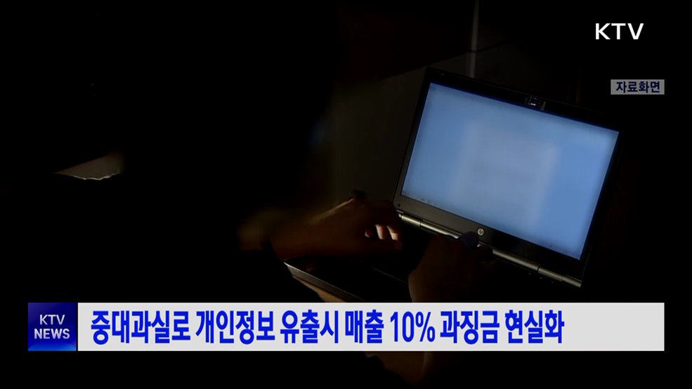 중대과실로 개인정보 유출시 매출 10% 과징금 현실화
