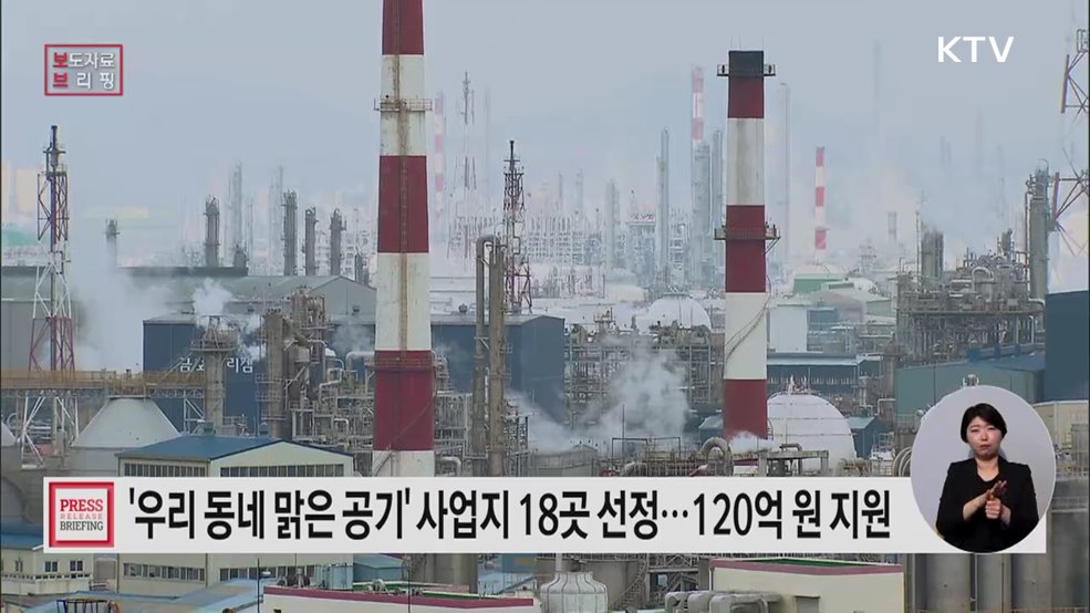 우리동네 맑은공기 지원 확대 초미세먼지 농도 최대 23% 줄인다