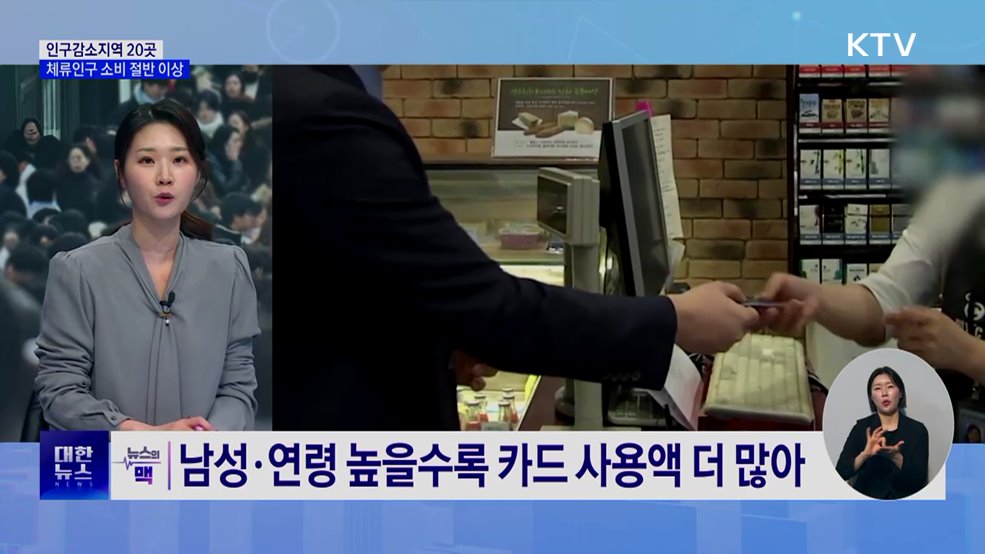 인구감소지역 20곳, 체류인구 카드소비 절반 넘어 [뉴스의 맥]