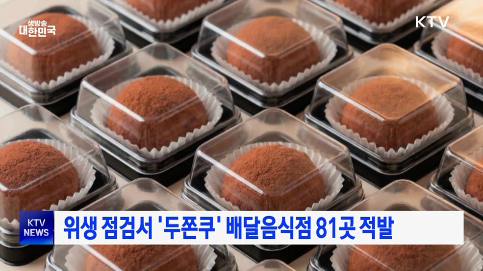위생 점검서 '두쫀쿠' 배달음식점 81곳 적발