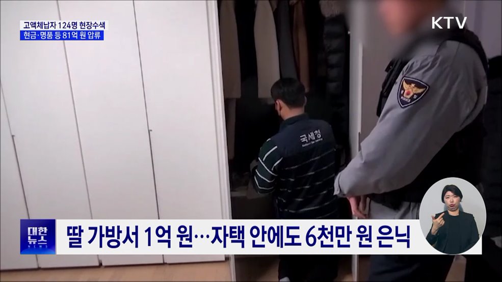 고액체납자 124명 현장수색···81억 원 압류